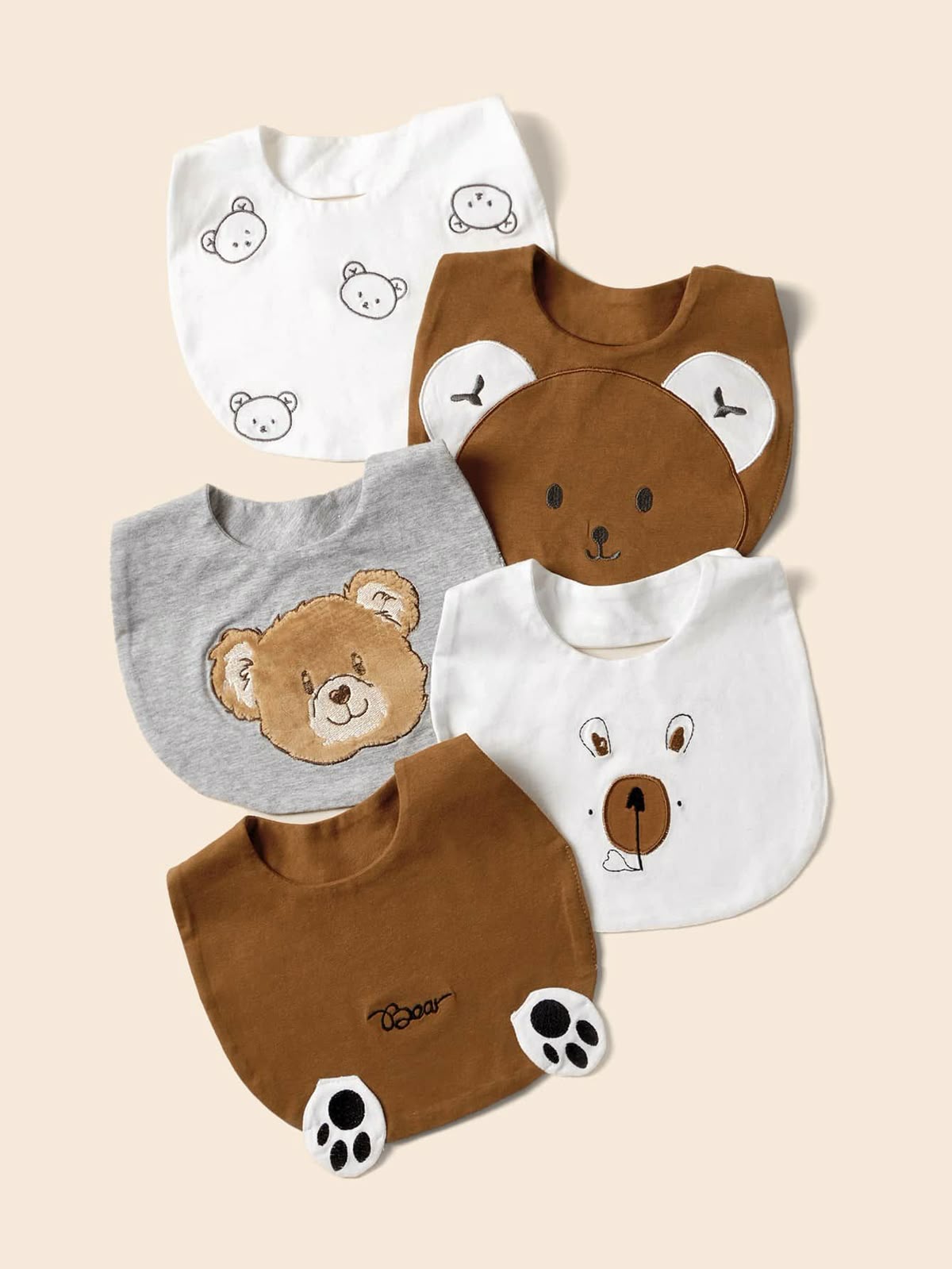 ผ้ากันเปื้อนเด็ก 1 ชุด 5 ชิ้น 👶🧸