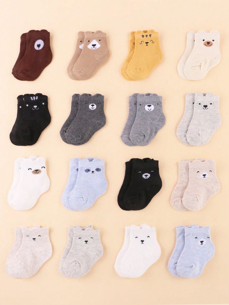 ชุดถุงเท้า 16 สีในเซ็ตเดียว 🧦✨